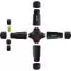 InLine 69927V Accoppiatore di rete IP68, 3 poli, a 4 vie (croce), M20, nero
