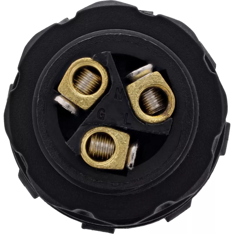 InLine 69927W Accoppiatore di rete IP68, 3 poli, spina/presa, M20, nero
