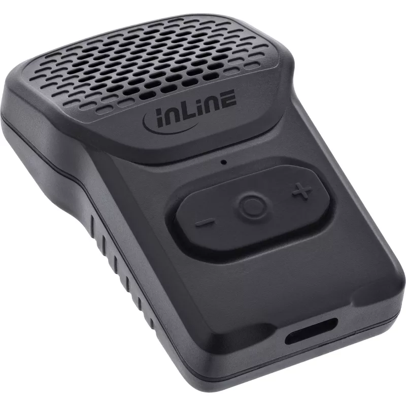 Altoparlante portatile mono InLine 55383 — nero, driver 2,8 cm, Bluetooth 2,4 GHz (portata 10 m)