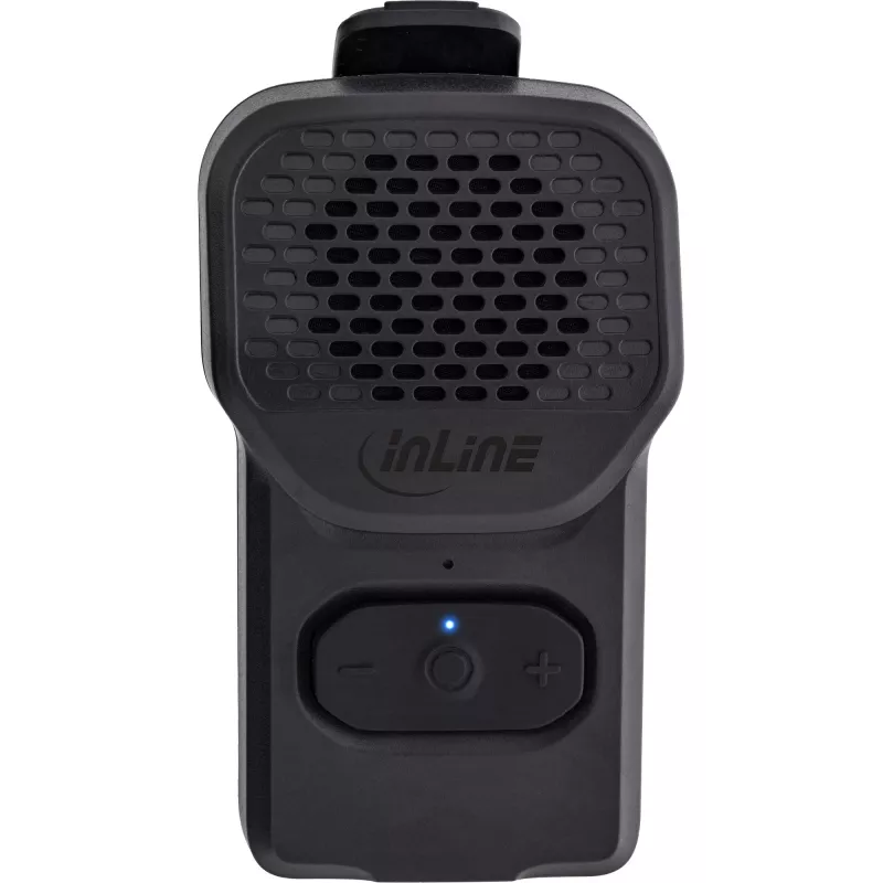 Altoparlante portatile mono InLine 55383 — nero, driver 2,8 cm, Bluetooth 2,4 GHz (portata 10 m)