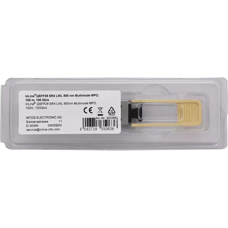 InLine 32336E modulo ricetrasmettitore di rete in fibra ottica 100000 Mbit/s QSFP28 850 nm