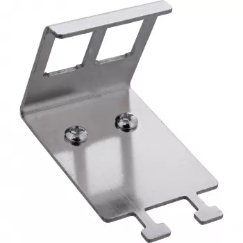 InLine 76203M Supporto modulo metallico Keystone SNAP-In, doppio, per guida DIN, con linguetta