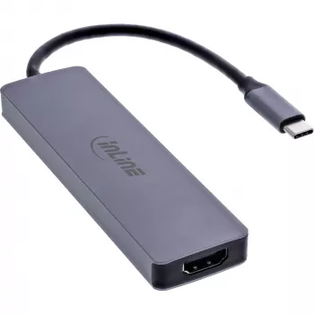 InLine 33271A hub interfacce USB 3.2 Gen 1 (3.1 Gen 1) Type-C 5000 Mbit/s grigio