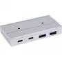 InLine 35395M hub interfacce USB 3.2 Gen 2 (3.1 Gen 2) Type-C 10000 Mbit/s argento