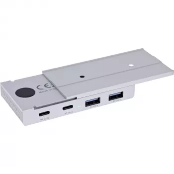 InLine 35395M hub interfacce USB 3.2 Gen 2 (3.1 Gen 2) Type-C 10000 Mbit/s argento