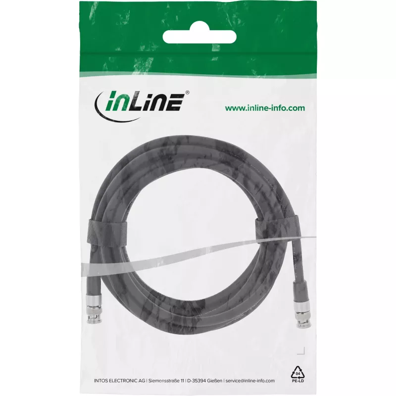 InLine 10805S Cavo video BNC, 12G-SDI, 4K 60Hz, 75 Ohm, 5 m