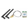 Kit wireless WLAN/Bluetooth SHUTTLE WLN-M12 con scheda Intel AX210 M.2, Wi‑Fi 6E triband (2,4/5/6 GHz), 2x2, 2400 Mbit/s, antenne esterne