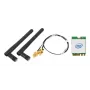 Kit wireless WLAN/Bluetooth SHUTTLE WLN-M12 con scheda Intel AX210 M.2, Wi‑Fi 6E triband (2,4/5/6 GHz), 2x2, 2400 Mbit/s, antenne esterne