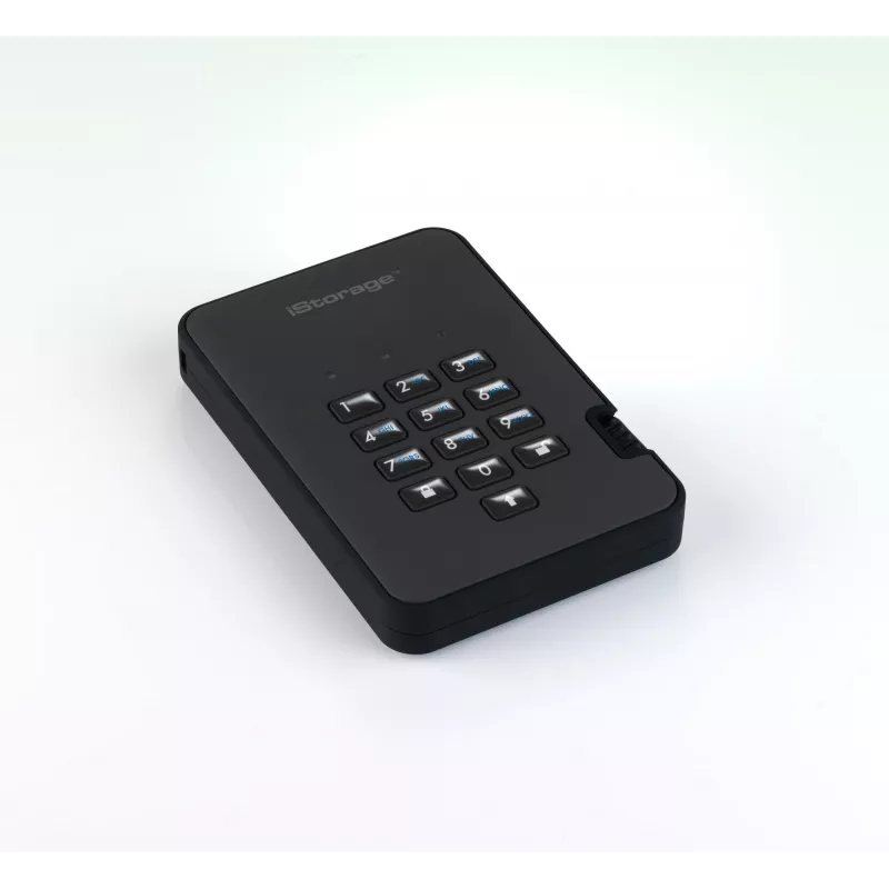 Unità a stato solido crittografata sicura iStorage diskAshur2 256-bit 1 TB USB 3.2 – nero IS-DA2-256-SSD-1TB-B