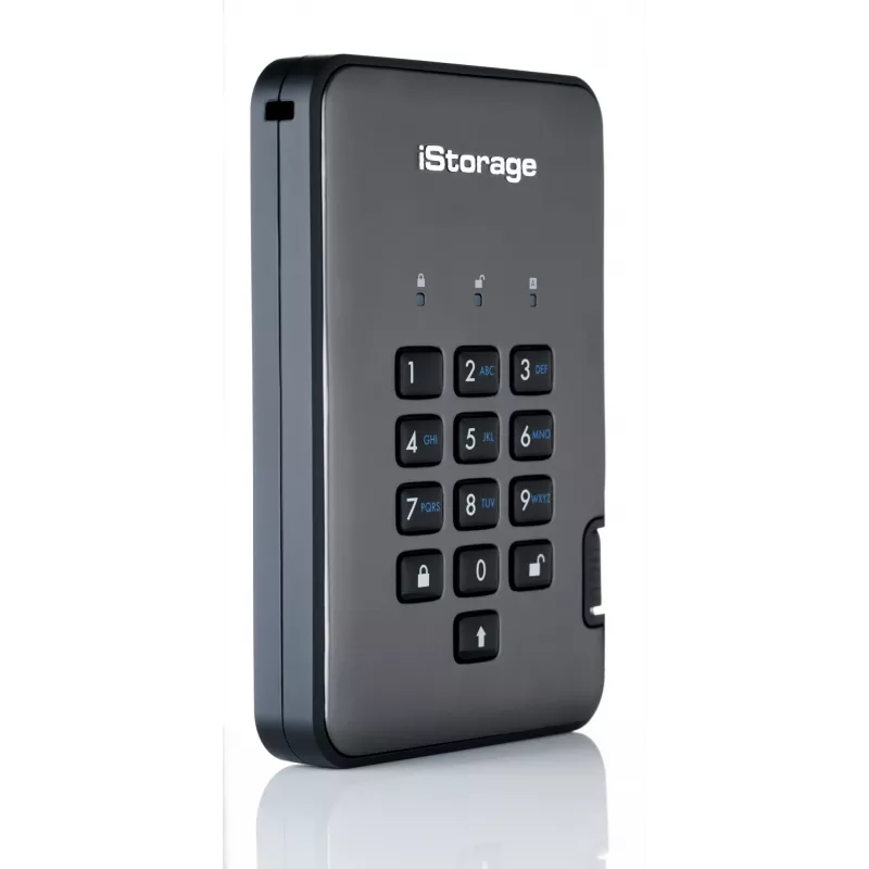 HDD iStorage diskAshur PRO² 4 TB | Disco fisso portatile sicuro | FIPS 140-2 Level 2, NCSC CPA, NLNCSA BSPA & NATO Restricted | Crittografia hardware AES-XTS 256-bit | Protetto da PIN | Indipendente da sistema operativo e piattaforma | Conforme GDPR, TAA | Protezione da attacchi brute-force | Resistente a polvere/acqua