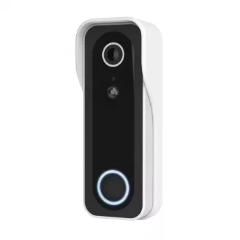 Videocitofono TRUST DOORCAM-3000, 3 MP, Wi‑Fi 2.4 GHz, MicroSD fino a 256 GB, batteria/USB, nero/bianco