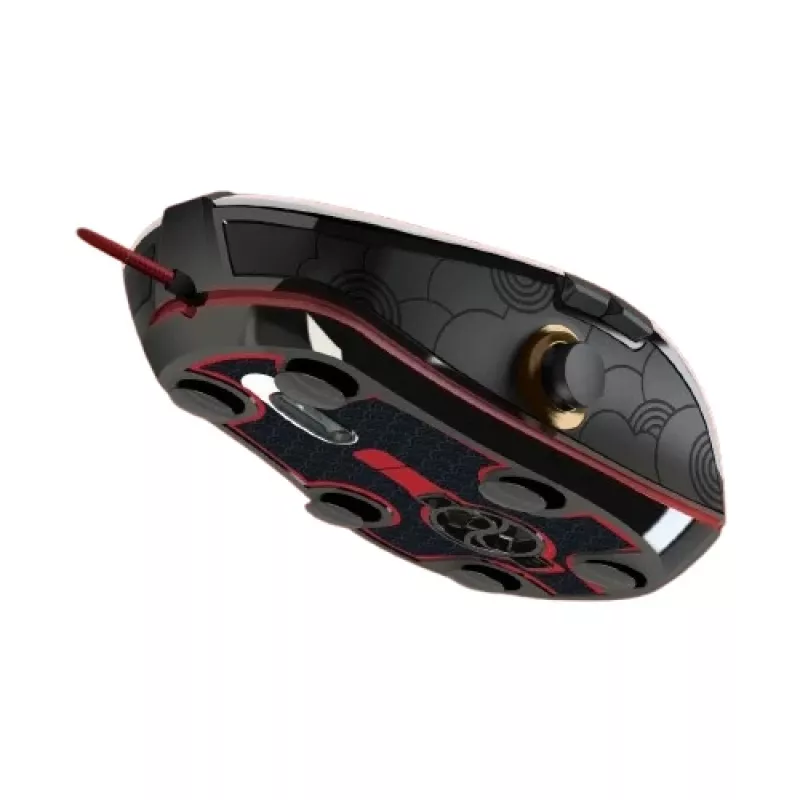 Lexip X Ubisoft - Assassin's Creed - Shadows mouse, per destrimani, ottico, USB Type-A, 12000 DPI, nero, oro, rosso, bianco