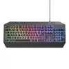 Tastiera gaming Trust GXT 836 EVOCX USB tedesca nero
