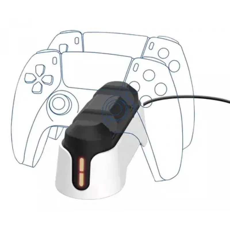 Stazione di ricarica Trust GXT 228 Dual per PlayStation 5 nero bianco