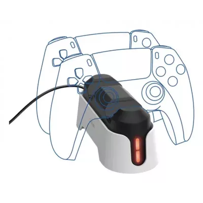 Stazione di ricarica Trust GXT 228 Dual per PlayStation 5 nero bianco