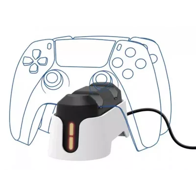Stazione di ricarica Trust GXT 228 Dual per PlayStation 5 nero bianco