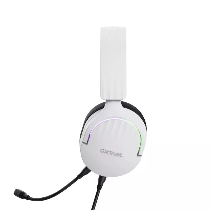 Trust GXT 490W Fayzo cuffie gaming USB 7.1, cablate, bianco