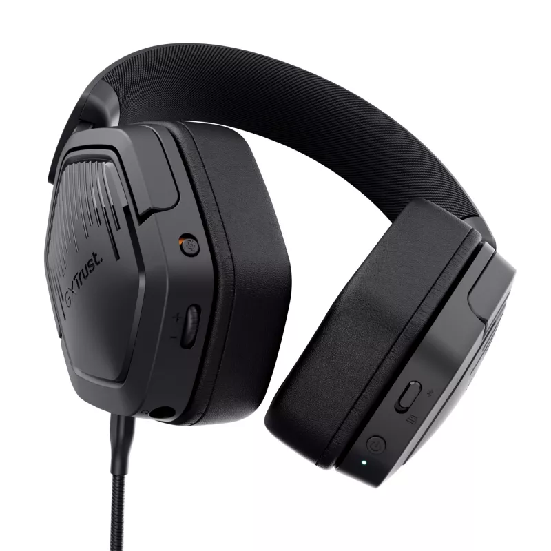 Cuffie Trust GXT 493 Carus con filo e senza fili head-band, casco gaming USB Type-C / USB Type-A Bluetooth nero