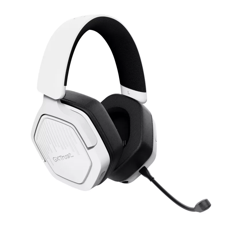 Cuffie Trust GXT 493W Carus con filo e senza fili archetto, casco gaming USB Type-C / USB Type-A Bluetooth bianco