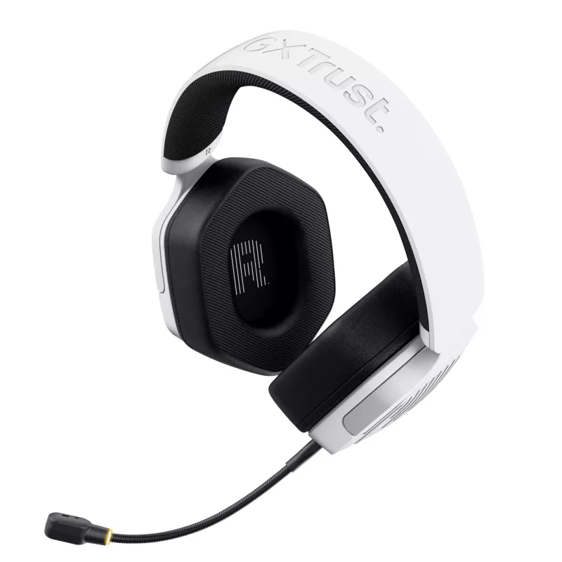 Cuffie Trust GXT 493W Carus con filo e senza fili archetto, casco gaming USB Type-C / USB Type-A Bluetooth bianco