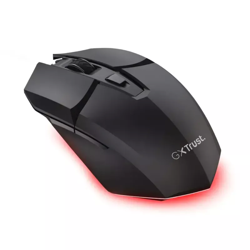 Mouse gaming TRUST GXT 122 Felox+ — per destrimani, ottico, RF Wireless + Bluetooth, 10000 DPI, 7 tasti, Multi-LED, nero