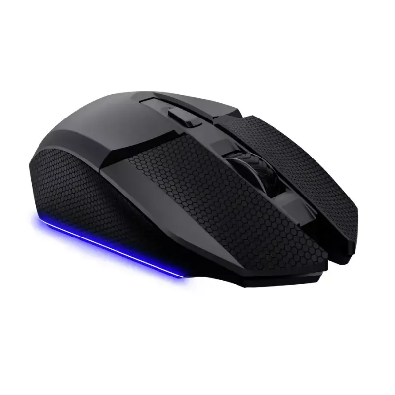 Mouse gaming TRUST GXT 122 Felox+ — per destrimani, ottico, RF Wireless + Bluetooth, 10000 DPI, 7 tasti, Multi-LED, nero