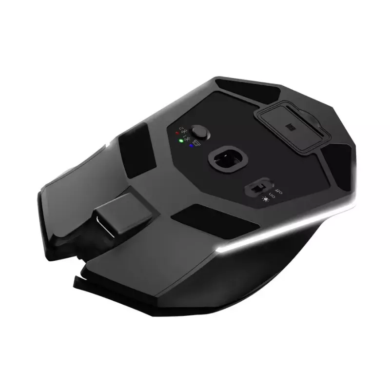 Mouse gaming TRUST GXT 122 Felox+ — per destrimani, ottico, RF Wireless + Bluetooth, 10000 DPI, 7 tasti, Multi-LED, nero