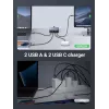Ugreen Nexode caricabatterie rapido da scrivania 65 W, 2x USB-A + 2x USB-C (90747)