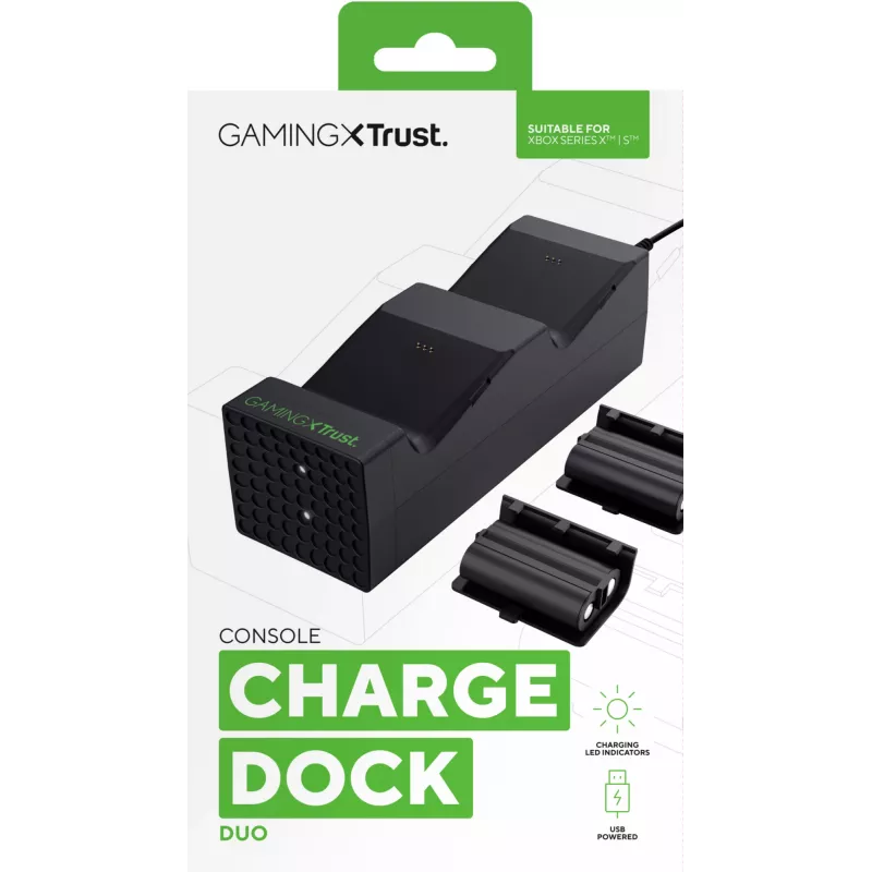 Trust GXT 250 Duo dock di ricarica per Xbox Series X|S