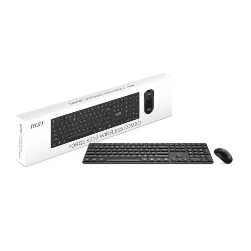 MSI FORGE K210 WIRELESS COMBO tastiera mouse inclusi home/office USB nero