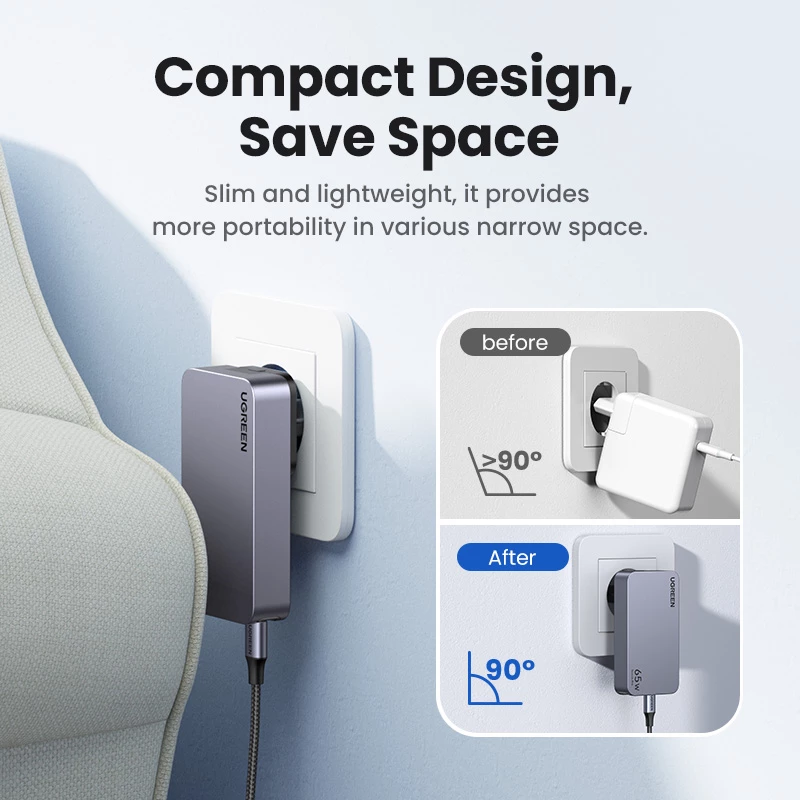 Caricabatterie da interno UGREEN Nexode Pro 65W GaN Travel Charger