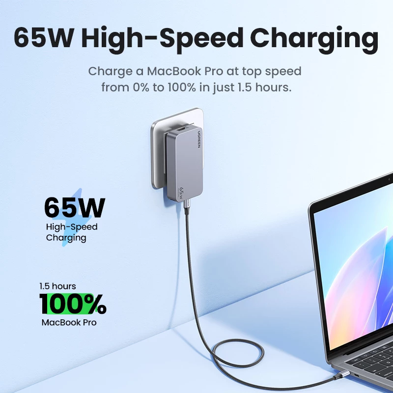 Caricabatterie da interno UGREEN Nexode Pro 65W GaN Travel Charger