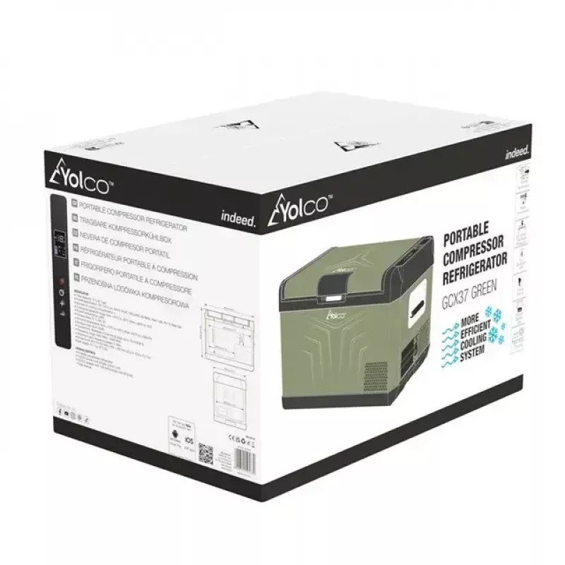 Frigorifero portatile a compressore Yolco GCX47 verde capacità 47L a risparmio energetico