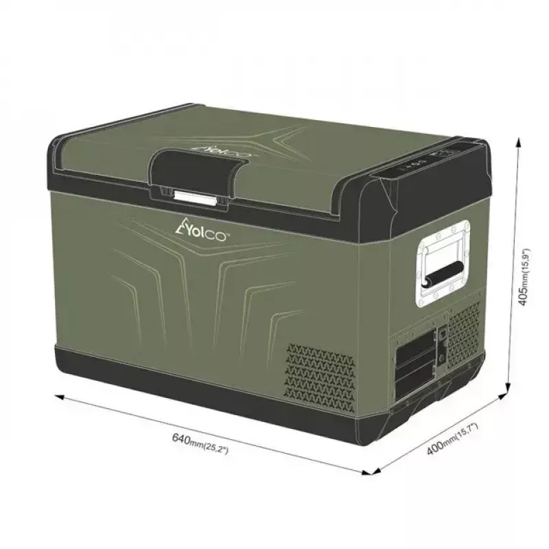 Frigorifero portatile a compressore Yolco GCX47 verde capacità 47L a risparmio energetico