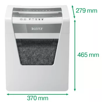 Leitz IQ Office distruggidocumenti Security P5, microtaglio, 22,3 cm, 2 x 15 mm, 23 l, 250 fogli, 55 dB