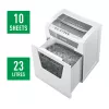 Leitz IQ Office distruggidocumenti Security P5, microtaglio, 22,3 cm, 2 x 15 mm, 23 l, 250 fogli, 55 dB