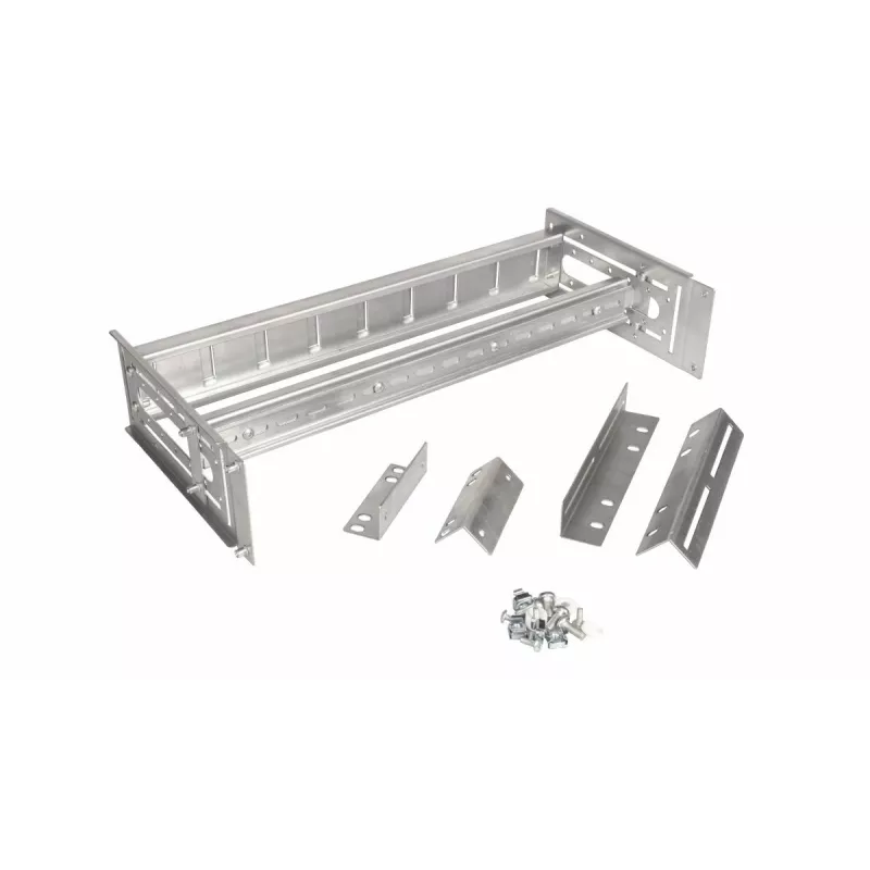 Equip EZR-DIN-4 modulo per guida DIN da 19 pollici 2U, RAL 7035