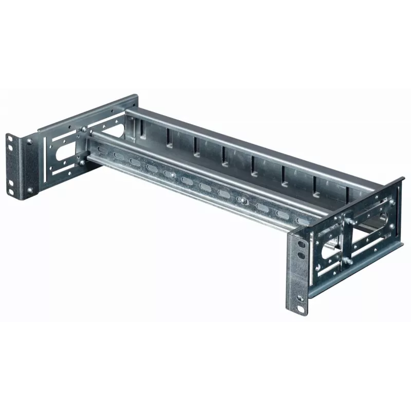 Equip EZR-DIN-4 modulo per guida DIN da 19 pollici 2U, RAL 7035