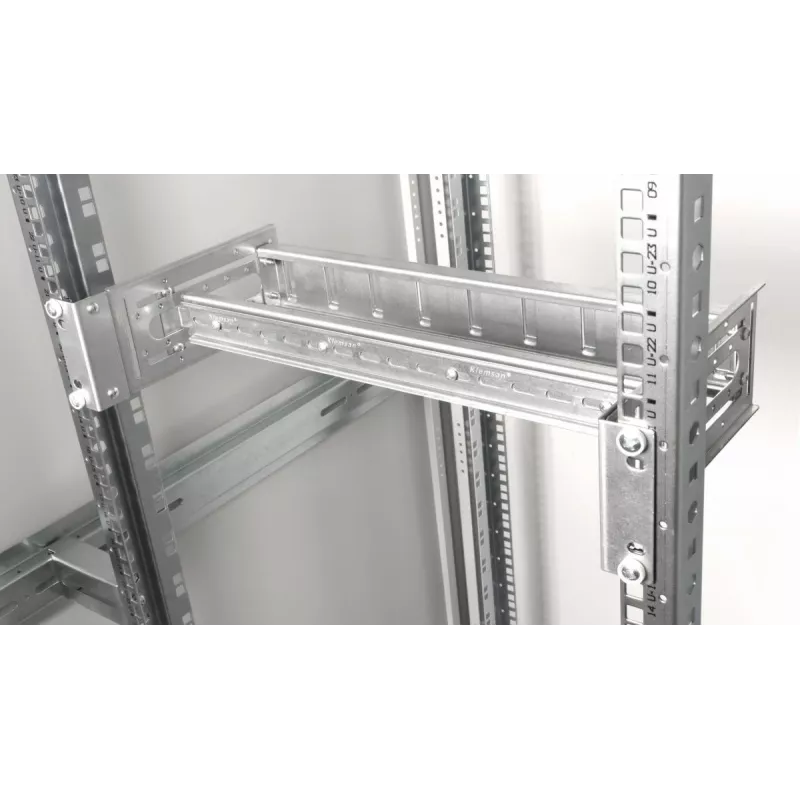 Equip EZR-DIN-4 modulo per guida DIN da 19 pollici 2U, RAL 7035