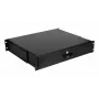 Unità cassetto Equip cassetto con serratura 19 inch 2U RAL9005 nero