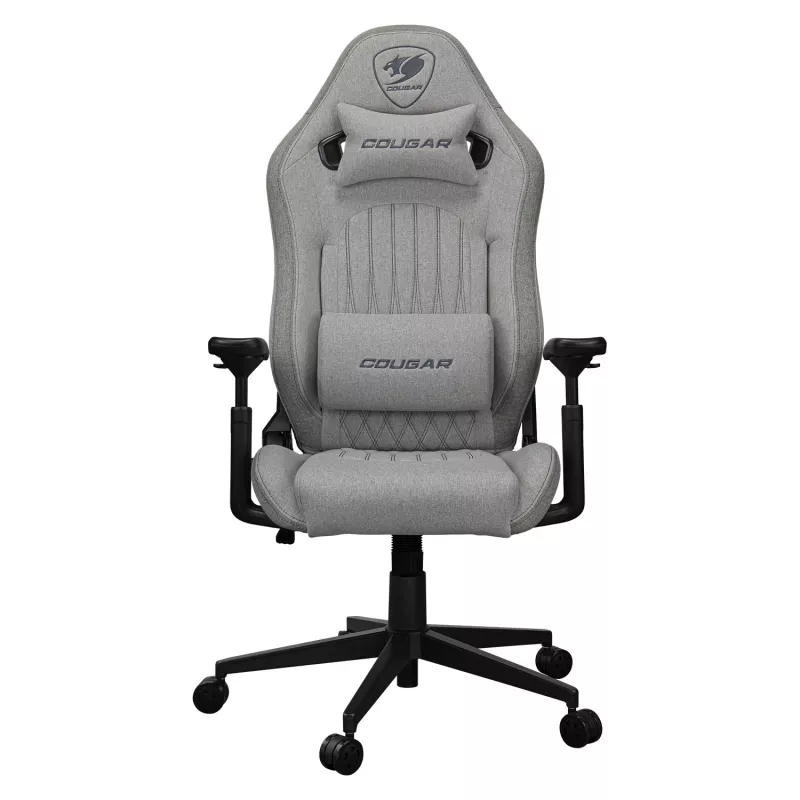 Sedia da gaming universale Cougar CGR-EPF-ROA — grigio/nero, peso max 120 kg, dimensioni 710×670×1250 mm