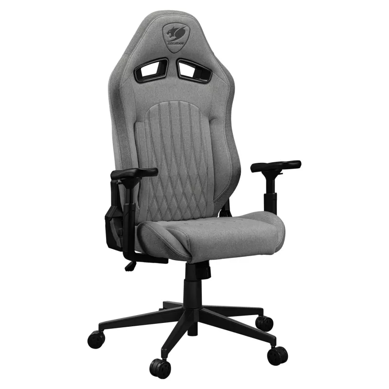 Sedia da gaming universale Cougar CGR-EPF-ROA — grigio/nero, peso max 120 kg, dimensioni 710×670×1250 mm