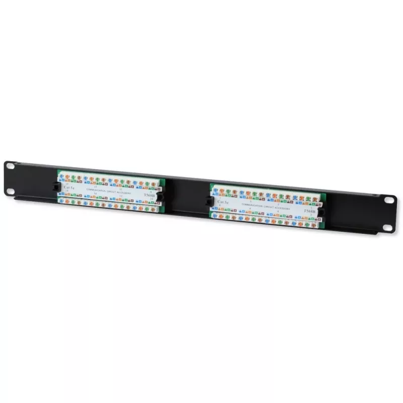 Techly Patch Panel UTP 16 porte RJ45 Cat.5E I-PP 16-RU-C5ET, IEEE 802.3, IEEE 802.3ab, IEEE 802.3u, 10/100/1000Base-T(X), Fast Ethernet, Gigabit Ethernet, 1000 Mbit/s, RJ-45, oro