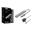 Conceptronic HUBBIES20GP hub USB 3.0 7 porte con alimentatore, 5Gbps, USB-C x 3, USB-A x 4