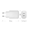 dbramante1928 re-charge Pro - Caricabatterie da parete EU 2x USB-C 20W - W