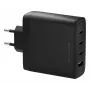 dbramante1928 re-charge IT EU caricabatterie da parete — 3× USB-C (140 W totali) + 1× USB-A, uso interno, AC, nero