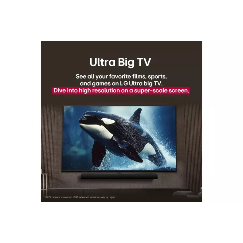 TV LG UHD AI 65UA75003LA 165,1 cm (65 inch) 4K Ultra HD Smart TV Wi-Fi nero
