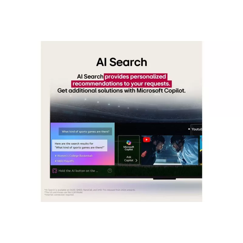 TV LG UHD AI 65UA75003LA 165,1 cm (65 inch) 4K Ultra HD Smart TV Wi-Fi nero