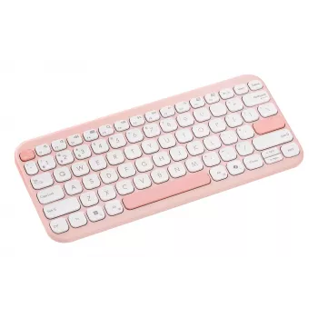 Tastiera Bluetooth ASUS Marshmallow KW100 75% — QWERTZ tedesco, switch a forbice, rosa