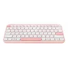 Tastiera Bluetooth ASUS Marshmallow KW100 75% — QWERTZ tedesco, switch a forbice, rosa